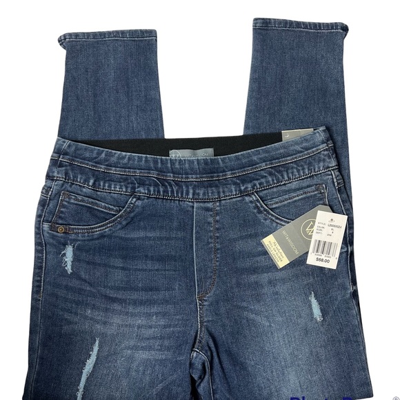 Wit & Wisdom Pull on Glider Ankle Length Distressed Denim jean - Picture 6 of 14